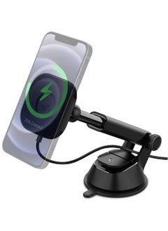 Spigen One Tap PRO designed for Magsafe Fast Wireless Charger [Dashboard or Windscreen] Surface Car Mount compatible with iPhone 13 Pro Max / 13 Pro / 13/13 Mini & iPhone 12 Series [even MAX model] 
