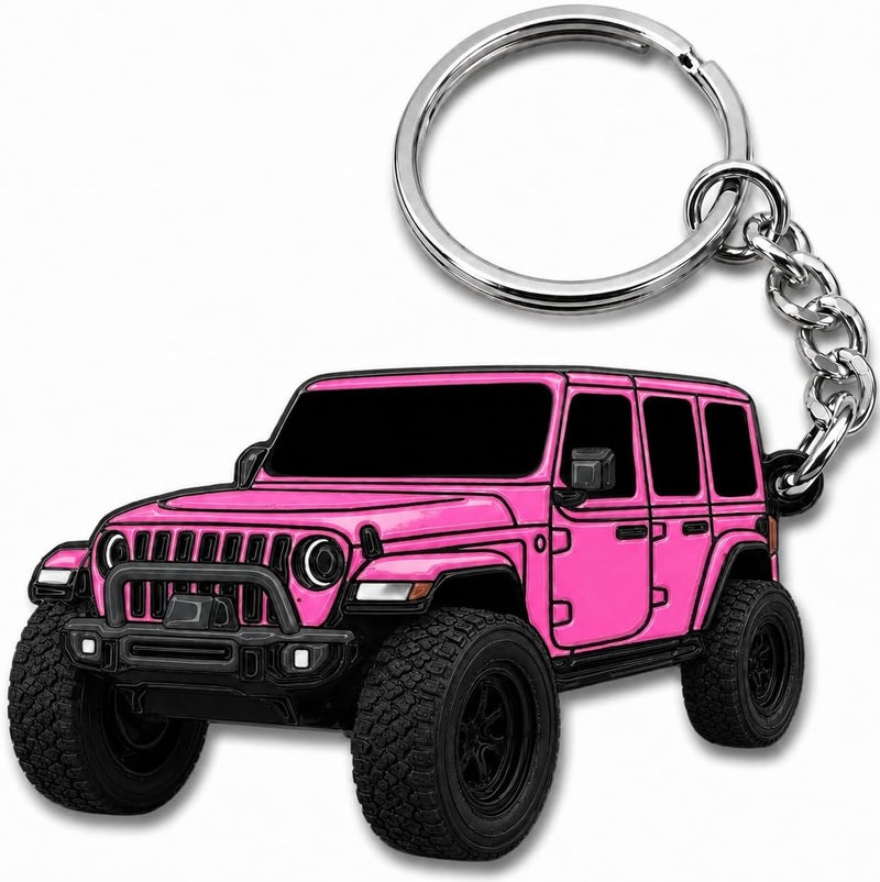 Jeep Wrangler Keychain - Officially Licensed Jeep Rubicon Accessories JL Key Chain JKU 2026 2025 - Image 1