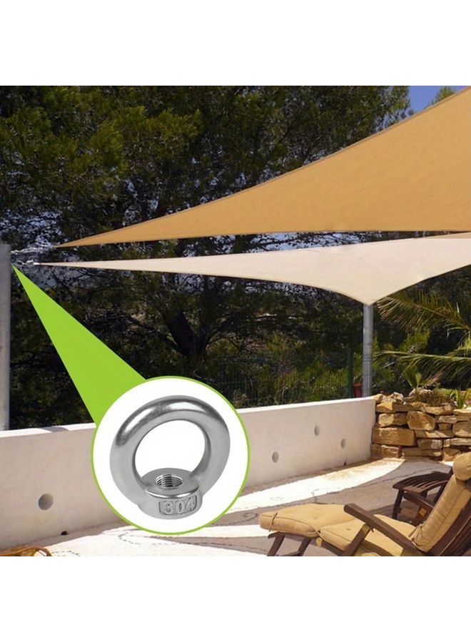 M6 Stainless Steel Eye Nuts Silver 20pcs Internal Thread Ring Bolts Lifting Equipment - Image 5