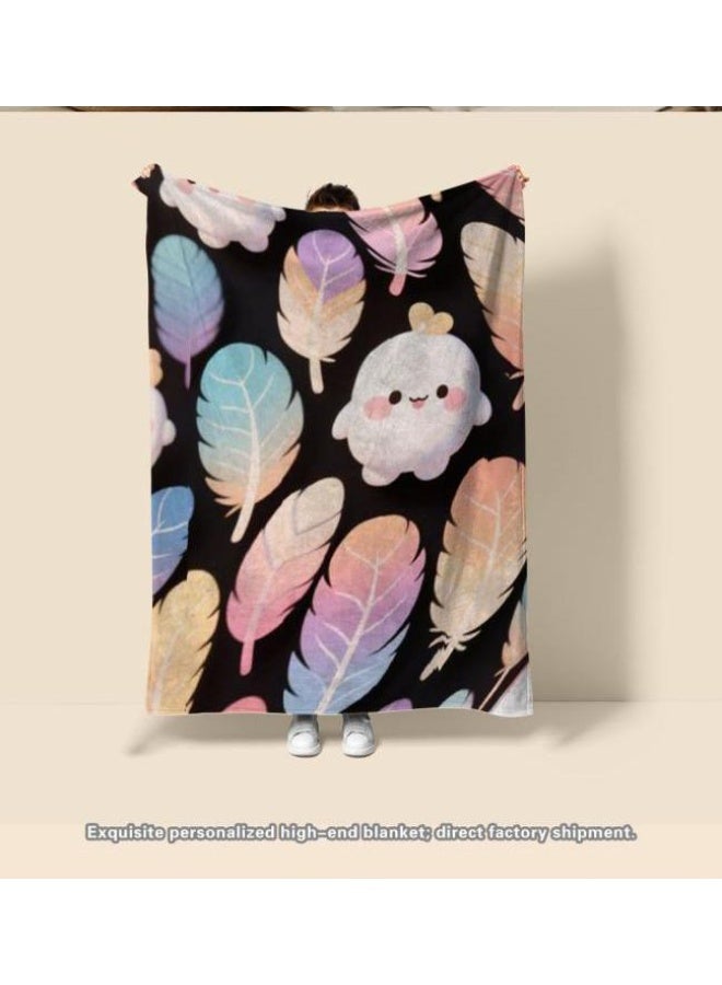 عام بطانية رقيقة من الفانيلا الكرتونية للأطفال والرضع (دافئة ومريحة، ومناسبة للنوم والألعاب) 70 سم * 100 سم - Image 3