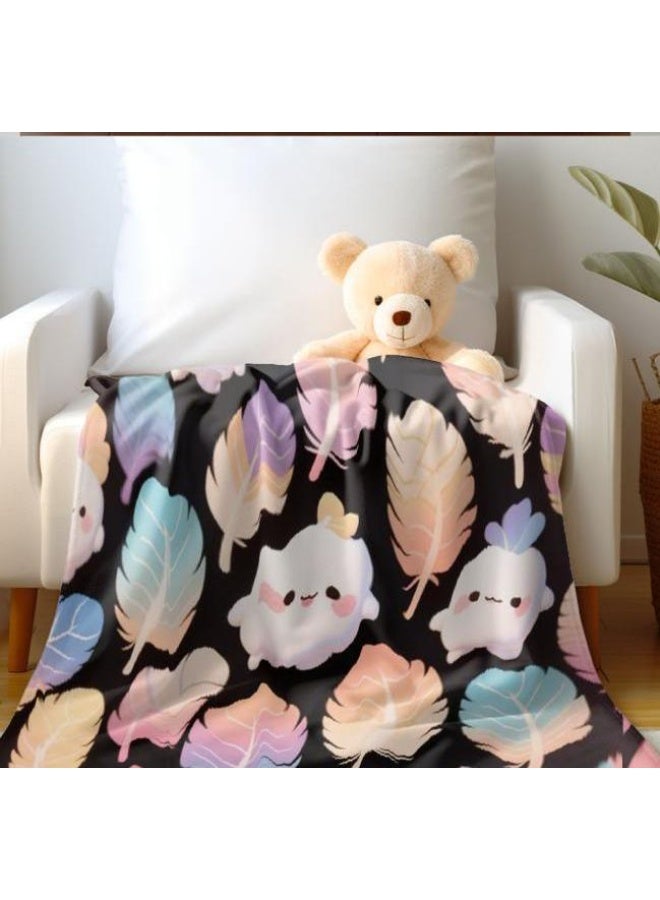 عام بطانية رقيقة من الفانيلا الكرتونية للأطفال والرضع (دافئة ومريحة، ومناسبة للنوم والألعاب) 70 سم * 100 سم - Image 4