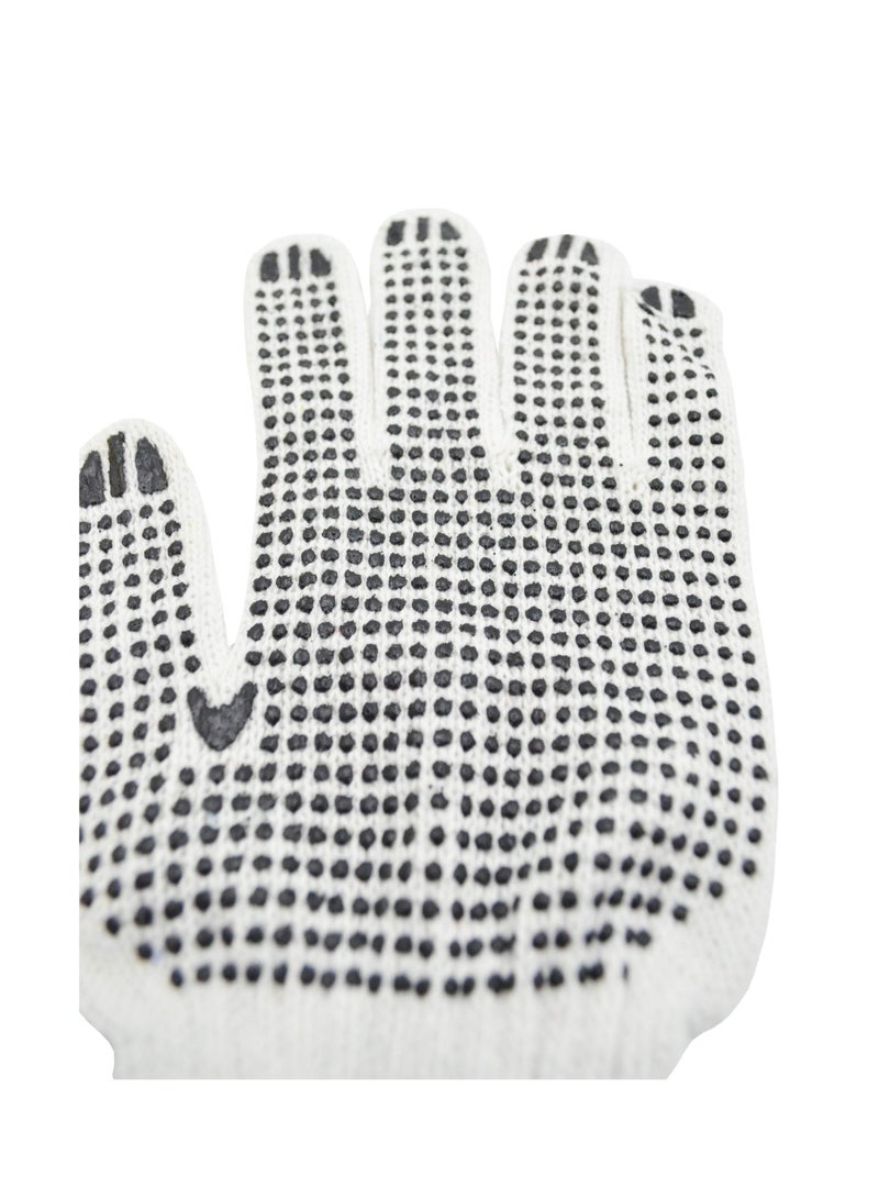 24 Pairs PVC Dotted Knit Work Gloves for Men Women Comfortable Non Slip Cotton Gloves Work Gloves for Painter Mechanic Industrial Warehouse Gardening Construction One Size Bulk - Image 5