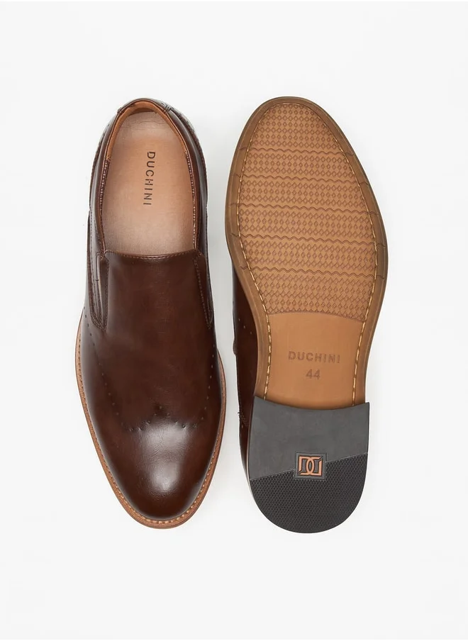 DUCHINI Men's Solid Slip-On Loafers