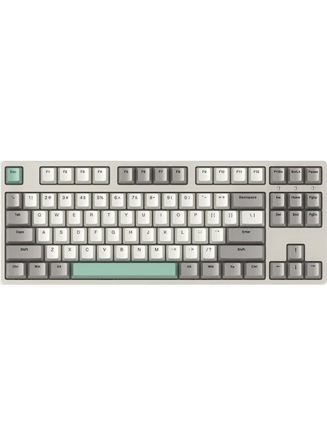 Ikbc W200 Industrial Gray Wireless Keyboard, Mechanical Keyboard, Wireless Cherry Mechanical Keyboard, Cherry Keyboard, Gaming And Office Keyboard, 87 Keys, Red Switch - Image 1