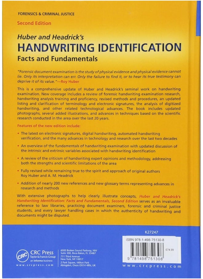 null - Huber and Headrick's Handwriting Identification: Facts and Fundamentals, Second Edition - Image 1