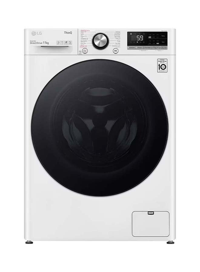 LG 11 kg Washer, Front Load washing Machine, White 11 kg WFR1114WH White - Image 1