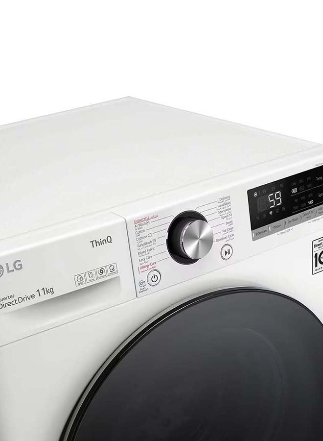 LG 11 kg Washer, Front Load washing Machine, White 11 kg WFR1114WH White - Image 4
