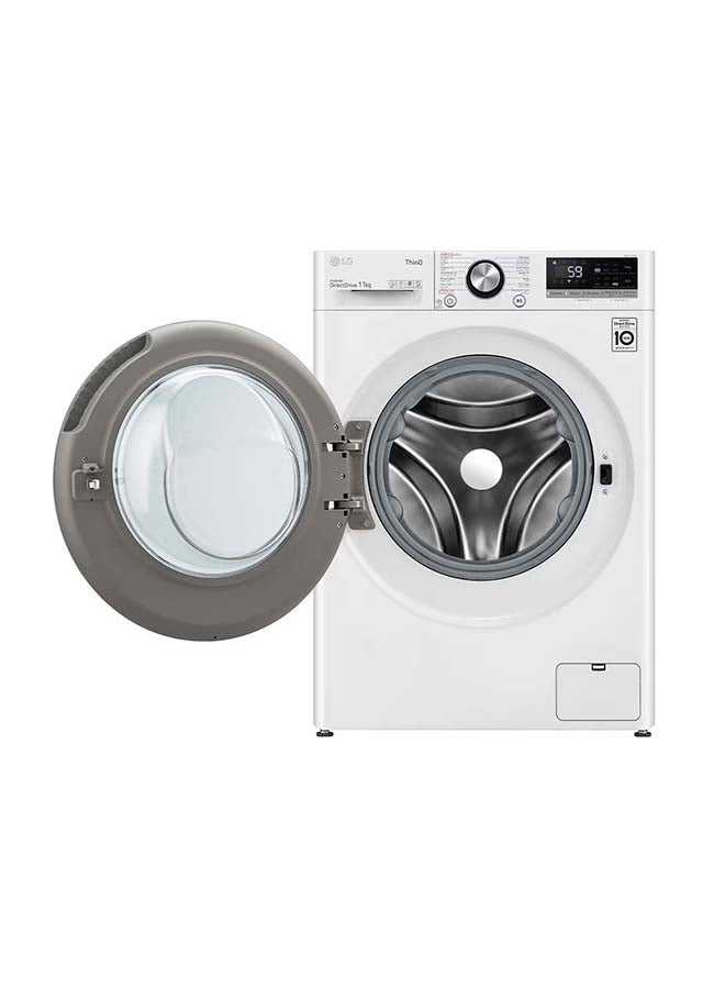 LG 11 kg Washer, Front Load washing Machine, White 11 kg WFR1114WH White - Image 2