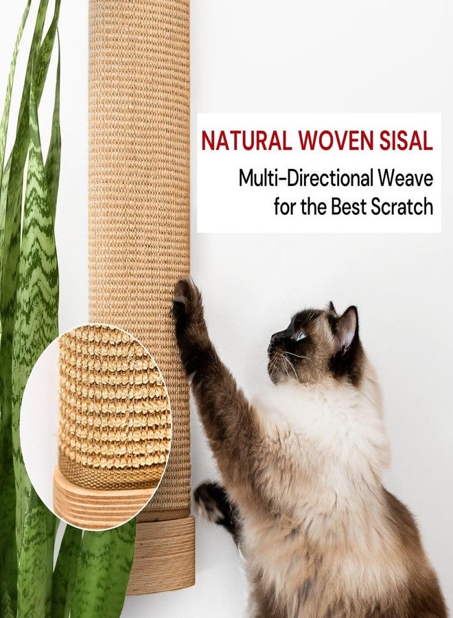 7 Ruby Road Replacement Cat Scratching Mat for Nero Cat Wall Scratcher Post, Natural Sisal Fabric Mat Rug, Scratch Pad for Indoor Cats, Protect Sofa & Carpet, 24.8 x 12 inches - Image 3