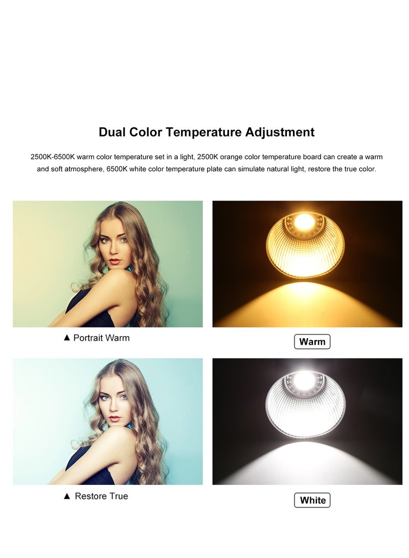 60W COB LED Video Light, Portable Video Light, COB Fill Light with 2500-6500K Adjustable Color Temperature, 8 Creative Lighting Effects, Perfect for Photography Studio, Outdoor Shooting and Live Streaming - Image 3