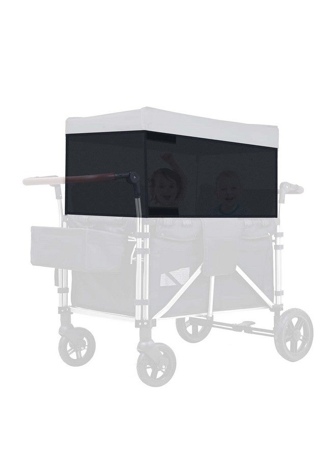 Waybas عربة أطفال قابلة للتنفس من 4 جوانب مع شبكة واقية من الشمس، غطاء قابل للتعديل، ملحقات عربة عالمية لعربات W2 W4، للتخييم والنزهات، للحماية من الأشعة فوق البنفسجية والغبار والبعوض، 118″ × 13″ - Image 1