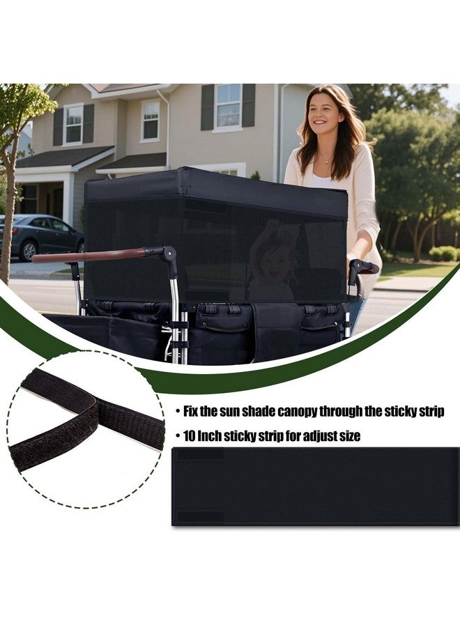 Waybas عربة أطفال قابلة للتنفس من 4 جوانب مع شبكة واقية من الشمس، غطاء قابل للتعديل، ملحقات عربة عالمية لعربات W2 W4، للتخييم والنزهات، للحماية من الأشعة فوق البنفسجية والغبار والبعوض، 118″ × 13″ - Image 3