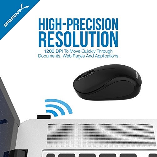 SABRENT Mini Travel 2.4GHz Wireless Mouse with Nano Receiver (MS-WSML) - Image 2
