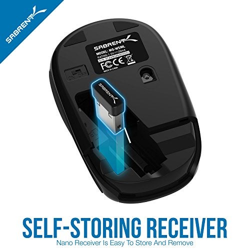 SABRENT Mini Travel 2.4GHz Wireless Mouse with Nano Receiver (MS-WSML) - Image 5