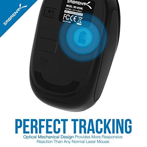SABRENT Mini Travel 2.4GHz Wireless Mouse with Nano Receiver (MS-WSML) - Image 4