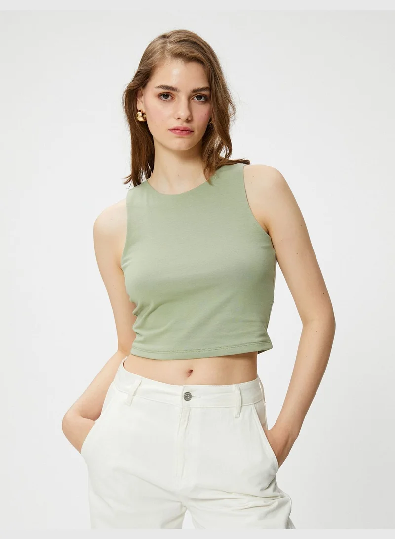 كوتون Cotton Halter Neck Crop Top
