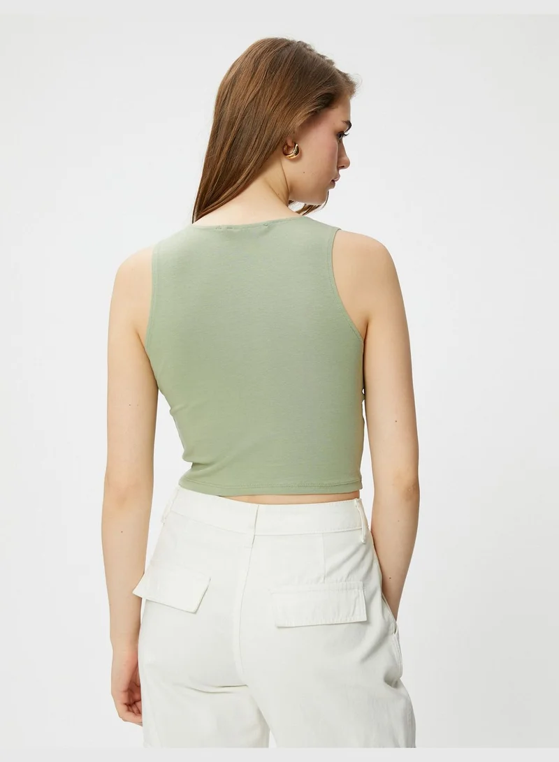 كوتون Cotton Halter Neck Crop Top
