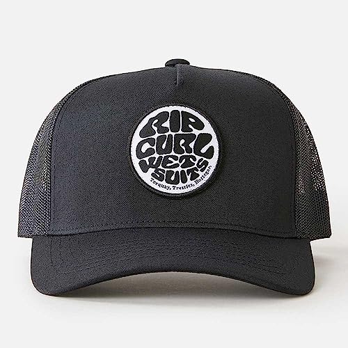 RIP CURL قبعة ريب كيرل تراكير، قبعة شبكية قابلة للتعديل للرجال، سوداء ICON 241 - Image 3