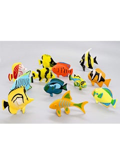 HAPTIME 12Pcs Tropical Fish Toys Set, Pastic Cute Sea Life Creatures Learning Educational Toy Party Favors & Christmas Gifts For Boys, Girls, Kids  - Image 5