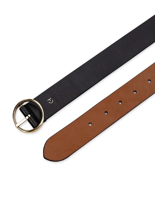 كول هان شريط مركزي قابل للعكس 35 مم مع شعار محفور على الإبزيم، أسود/بني فاتح - Image 4