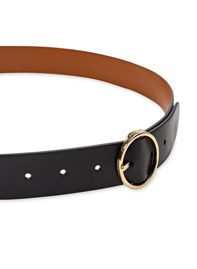 كول هان شريط مركزي قابل للعكس 35 مم مع شعار محفور على الإبزيم، أسود/بني فاتح - Image 3