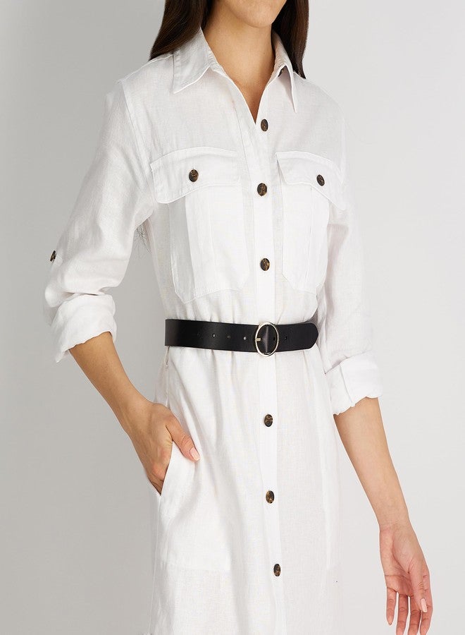 كول هان شريط مركزي قابل للعكس 35 مم مع شعار محفور على الإبزيم، أسود/بني فاتح - Image 5