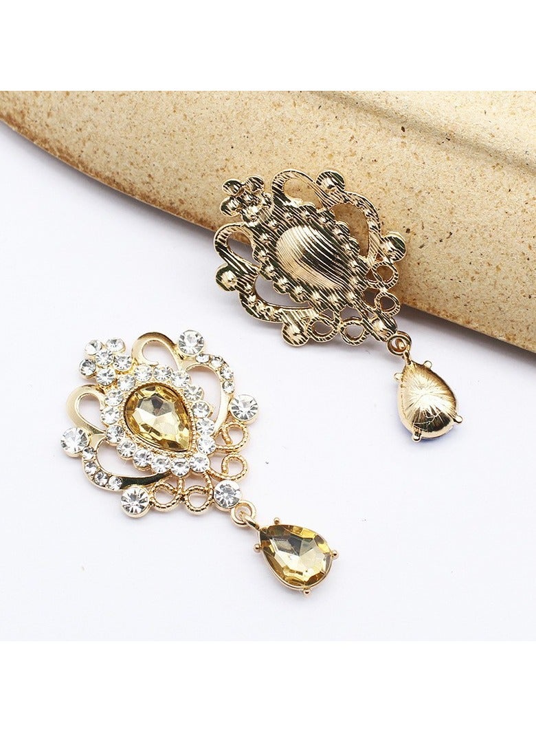 Goolsky Vintage-Inspired Brooch with Detachable Rhinestone - Alloy Fashion Accessory for Women, Perfect for Casual Attire  - Image 2