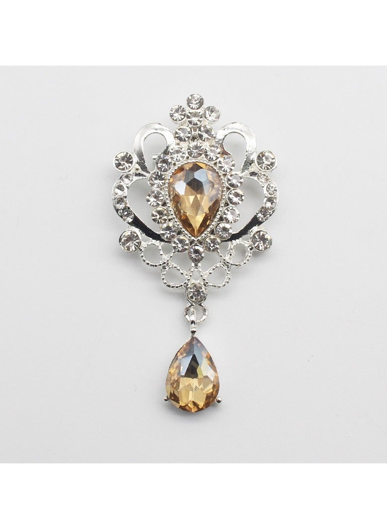 Goolsky Vintage-Inspired Brooch with Detachable Rhinestone - Alloy Fashion Accessory for Women, Perfect for Casual Attire  - Image 3