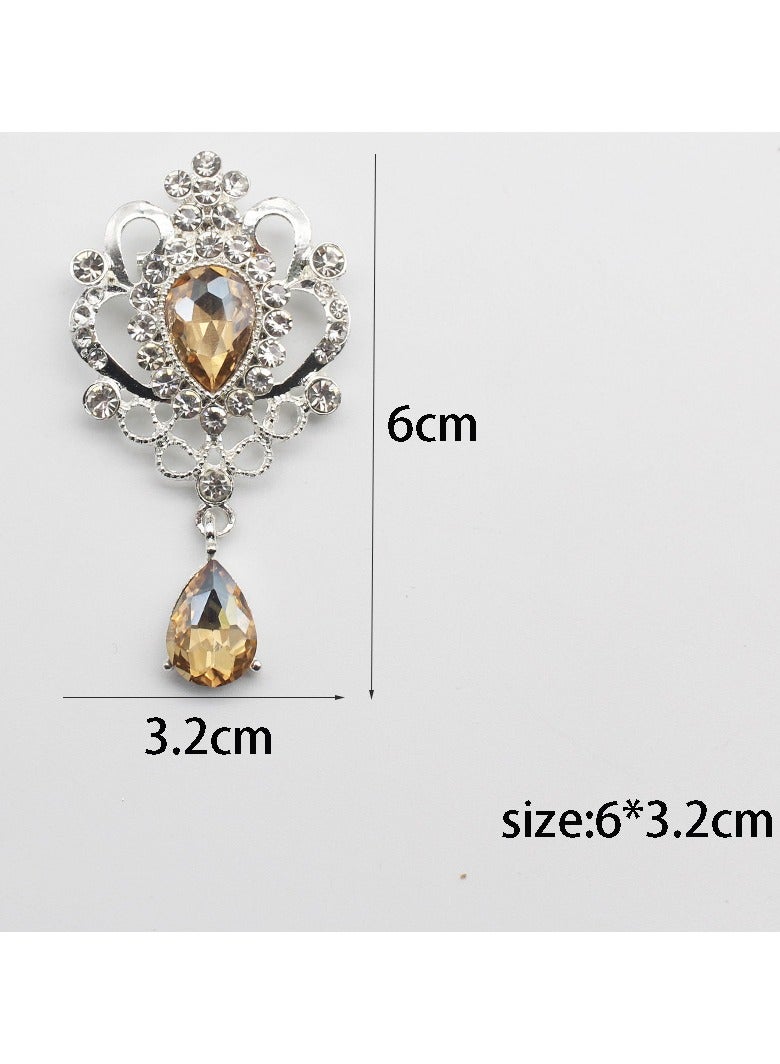 Goolsky Vintage-Inspired Brooch with Detachable Rhinestone - Alloy Fashion Accessory for Women, Perfect for Casual Attire  - Image 4