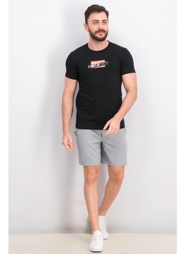DIESEL Men Crew Neck Short Sleeve Brand Logo Print Tee, Black  - Image 2