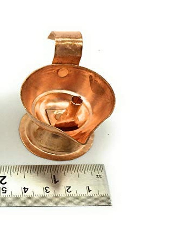 Karmaware Pure Copper Diya Small deepam for Pooja 3.5cm Diameter Diva Dipam for Puja - Image 4
