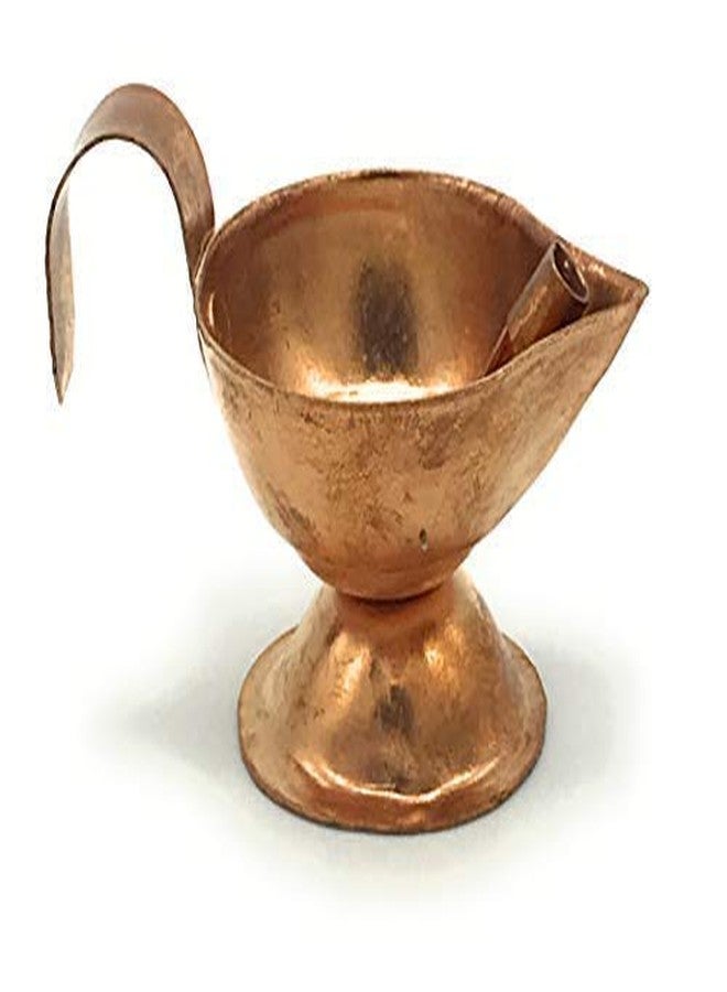 Karmaware Pure Copper Diya Small deepam for Pooja 3.5cm Diameter Diva Dipam for Puja - Image 2