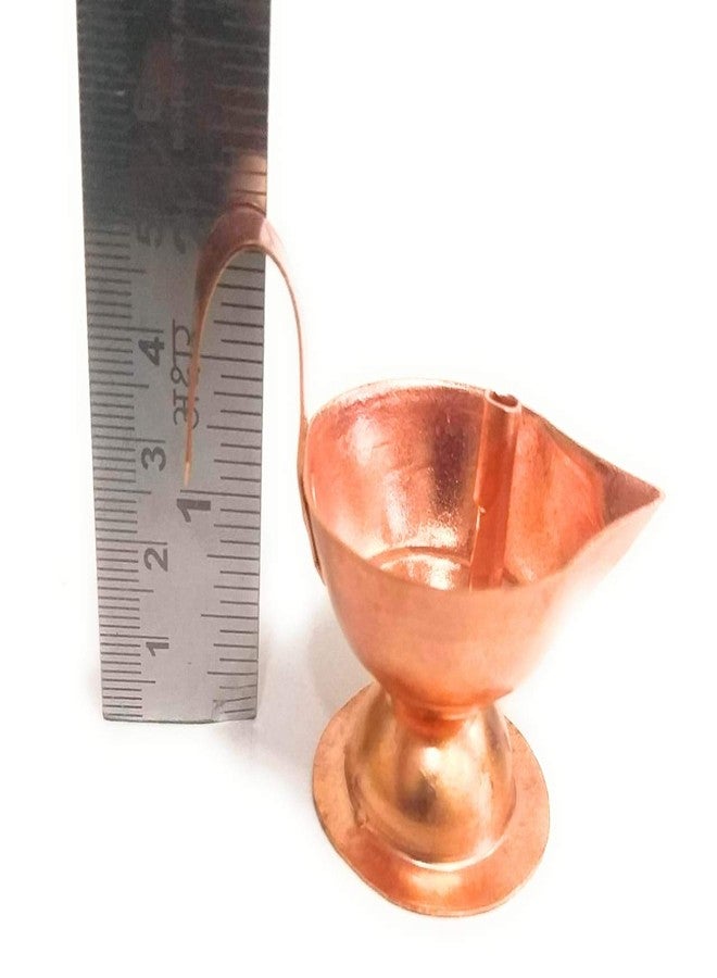 Karmaware Pure Copper Diya Small deepam for Pooja 3.5cm Diameter Diva Dipam for Puja - Image 5