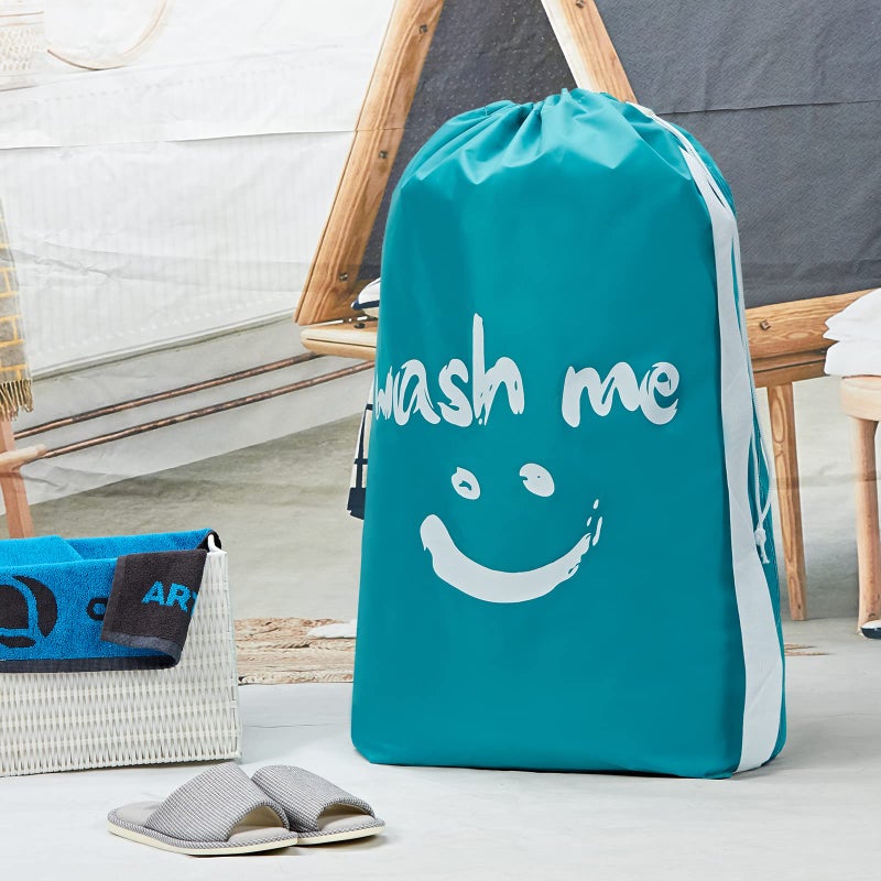 Homest 2 Pack Xl Wash Me Travel Laundry Bag, Machine Washable Dirty Clothes Organizer, Large Enough To Hold 4 Loads Of Laundry, Easy Fit A Laundry Hamper Or Basket - Image 2