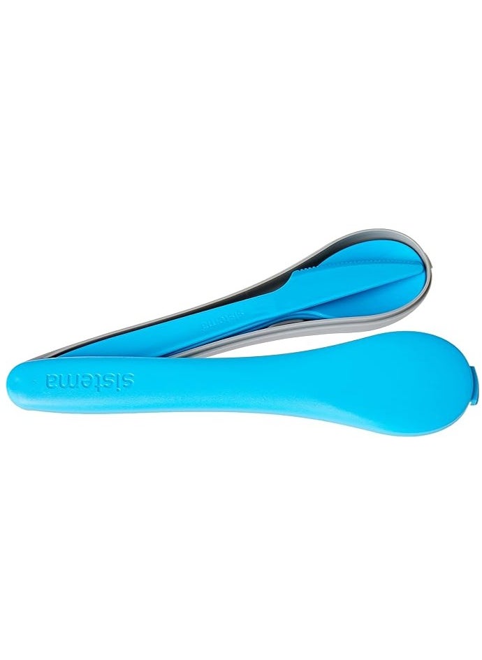 sistema - Cutlery Set TO GO | Travel Cutlery Set with Knife, Fork & Spoon | Durable Case for Storage | BPA-Free Plastic | Dishwasher Safe - Image 1