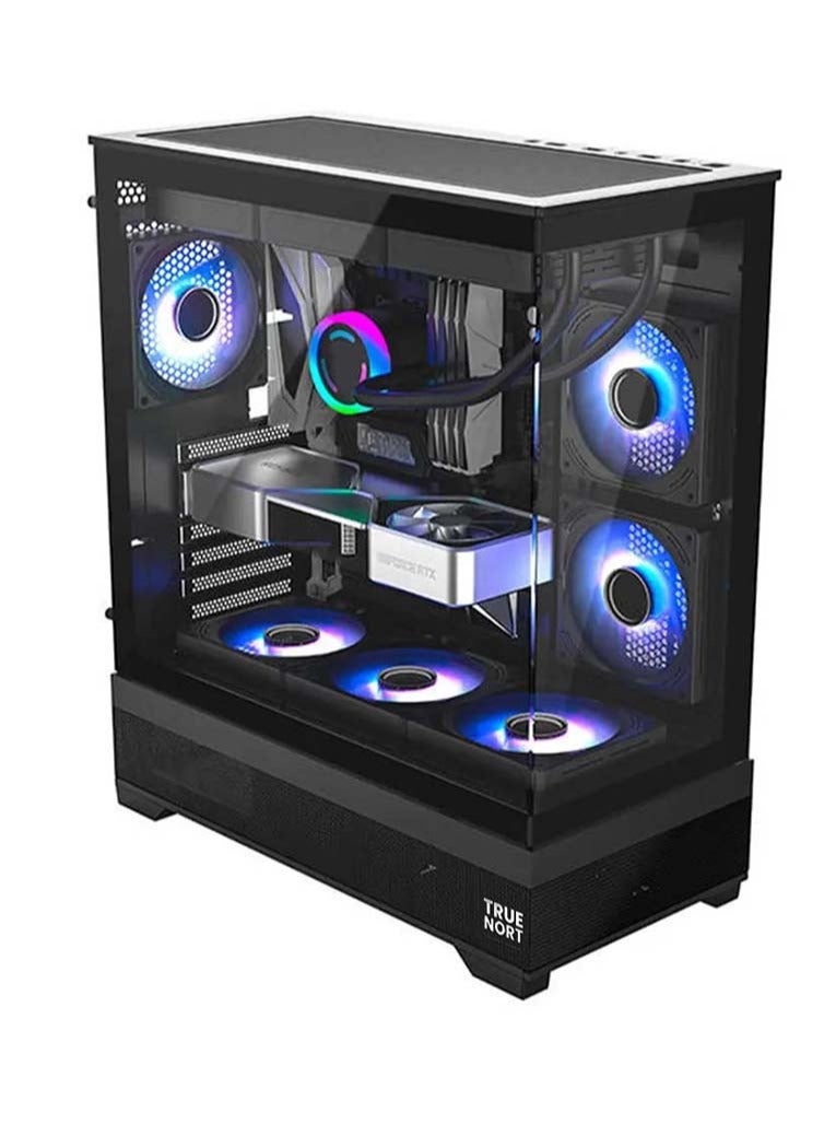 تروينورت كمبيوتر ألعاب Cyber Nova، معالج إنتل كور i7-13700K، بطاقة رسومات نفيديا جيفورس RTX 5060 بسعة 8 جيجابايت GDDR6، ذاكرة رام 32 جيجابايت، قرص SSD بسعة 1 تيرابايت، نظام ويندوز 11 برو، كيس TRUENORT RGB باللون الأسود - Image 2