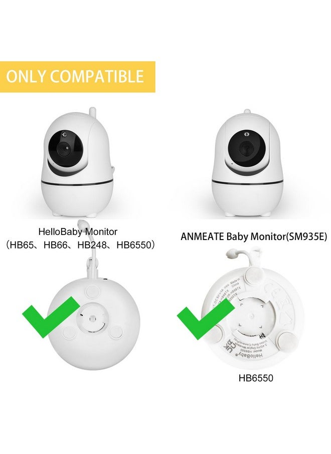 iTODOS Flexible Baby Monitor Mount Compatible with HelloBaby HB65/HB6550/HB6558/HB66/HB248,ANMEATE SM935E/SM650 Baby Monitor,Baby Camera Mount,Baby Monitor Clip Mount Without Tools or Wall Damage  - Image 1
