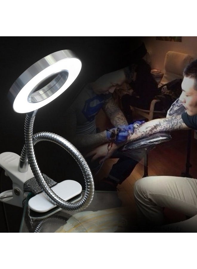 روتيكت - مصباح LED محمول من Rotekt، مصباح مكتب LED مع مشبك، ضوء دافئ/بارد LED USB مع مشبك للحواجب والمانيكير وتمديد الرموش والقراءة - Image 1