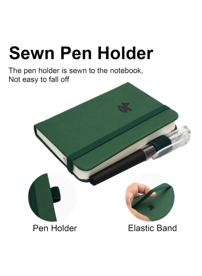 PTTIMFFM 5-Pack A7 Mini Hardcover Journals with Pens, Portable Ruled Pocket Notebooks for Travel, Work, School & Home - Image 2