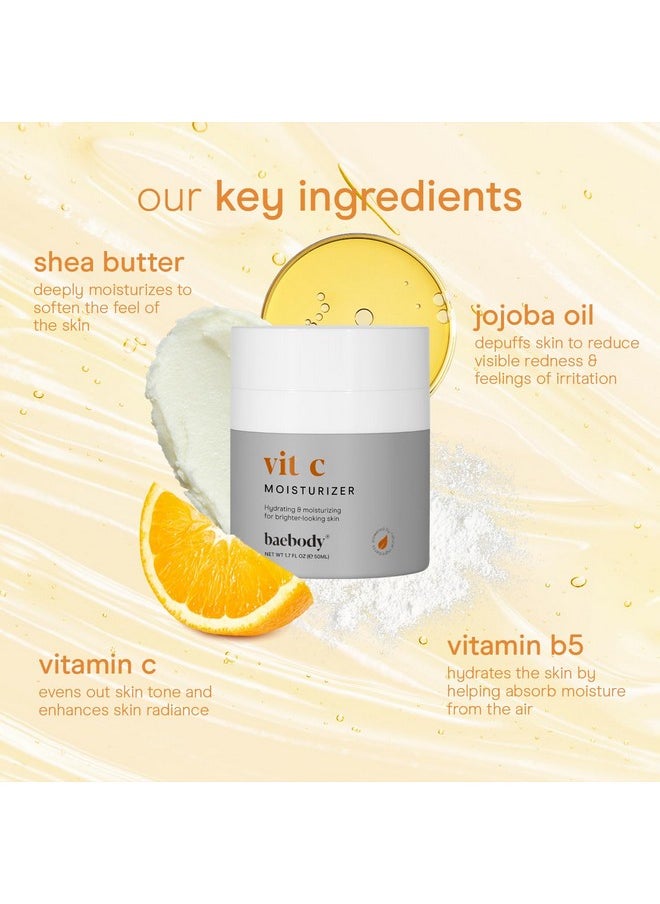 Baebody - Baebody Made in USA Vitamin C Face Cream | Brightening Cream For Face, Vitamin C Moisturizer For Face, Best Face Moisturizer For Women and Men, Jojoba Oil and Vitamin C | 1.7 Oz - Image 1