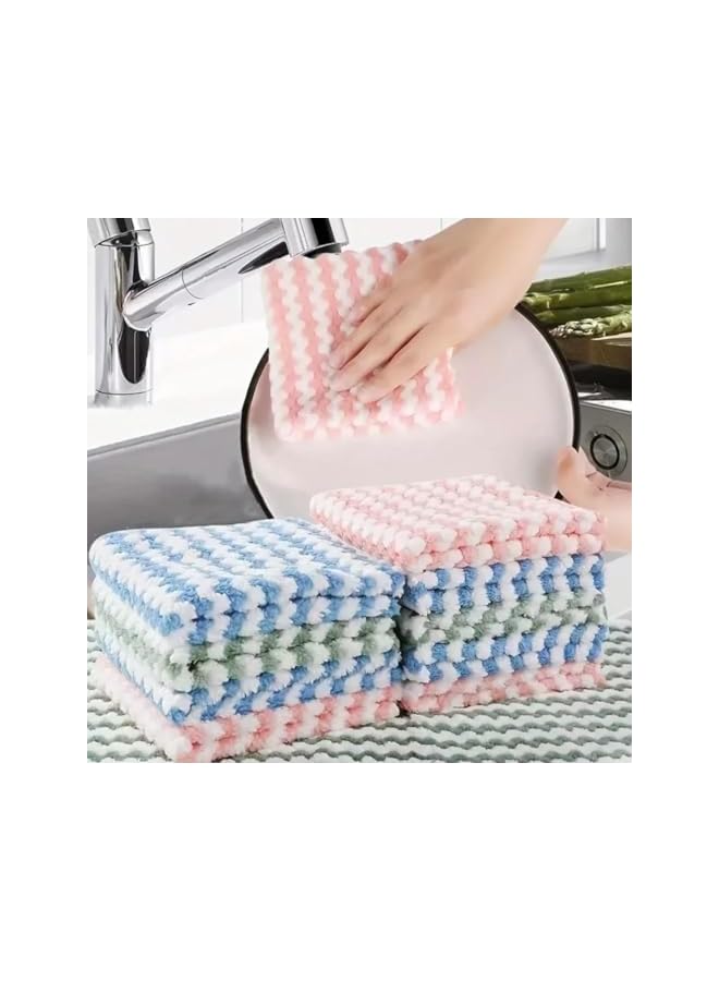 The Bros Hand Towels for Bathroom Set 10 Pieces, Free of Oil Bath Hand Towel, Face Towel Soft Highly Absorbent Towels for Adults and Children for Bathroom, Kitchen, 25x25cm (Multicolor) - Image 2