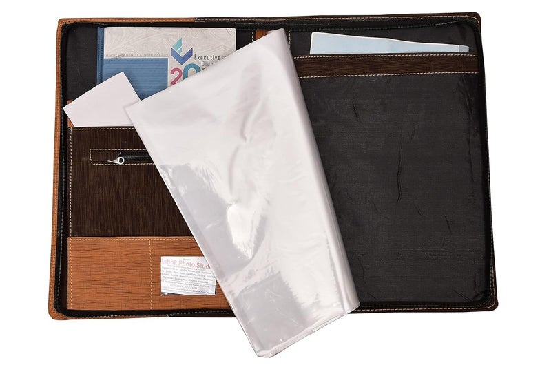 FUTURE X FutureX Leatherette Material Professional File Folders for Certificates, Documents Holder with 20 Leafs (Size-B4, Dual Color:Brown Fumes) - Image 2