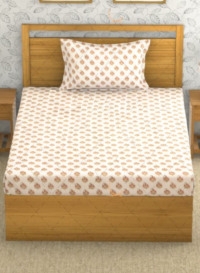 RUSTIC LINEN Super Soft Brushed Microfiber Cotton Single Bedhseet with 1 Pillow CoverBedsheet 60X90Inches Pillow Cover 17X27Inches Bedsheet for Single Bed - Image 5