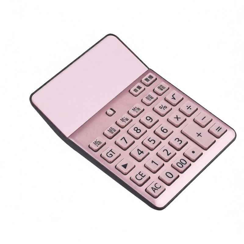 آلة حاسبة مكتبية وردية ب’écran LCD كبير يحتوي على 12 رقمًا ومائل - آلة حاسبة مكتبية مع وظيفة موسيقية للاستخدام في المكتب والأعمال والمحل والمنزل - Image 2