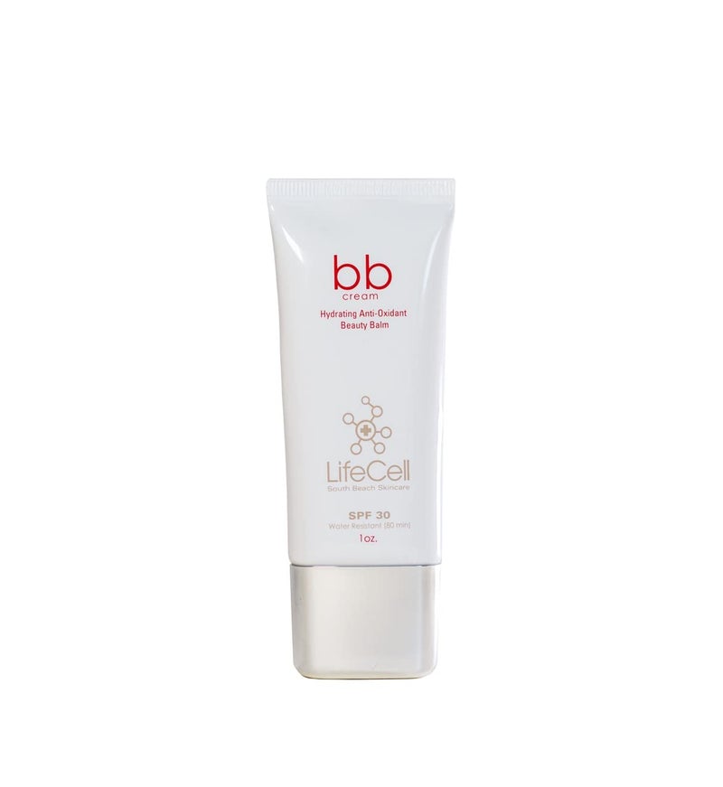 LifeCell Hydrating Antioxidant SPF 30 Tinted Anti-Aging BB Cream â€“ Medium Shade â€“ Physical Sunscreen with Zinc Oxide for Wrinkle Prevention, Dark Spot Defense â€“ 1oz - Image 1