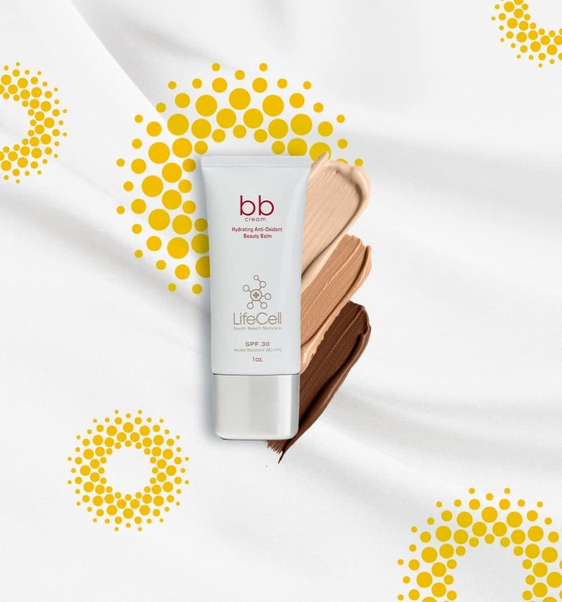 LifeCell Hydrating Antioxidant SPF 30 Tinted Anti-Aging BB Cream â€“ Medium Shade â€“ Physical Sunscreen with Zinc Oxide for Wrinkle Prevention, Dark Spot Defense â€“ 1oz - Image 2