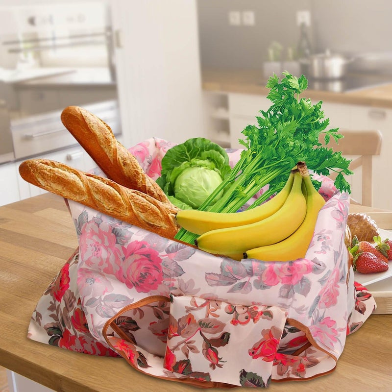 Portable Foldable Shopping Bags 6 Pack, Waterproof Reusable Grocery Tote with Capsule Keychain Case, Compact Carry Bag for Supermarket, Travel, Camping, Office and Everyday Essentials - Image 5