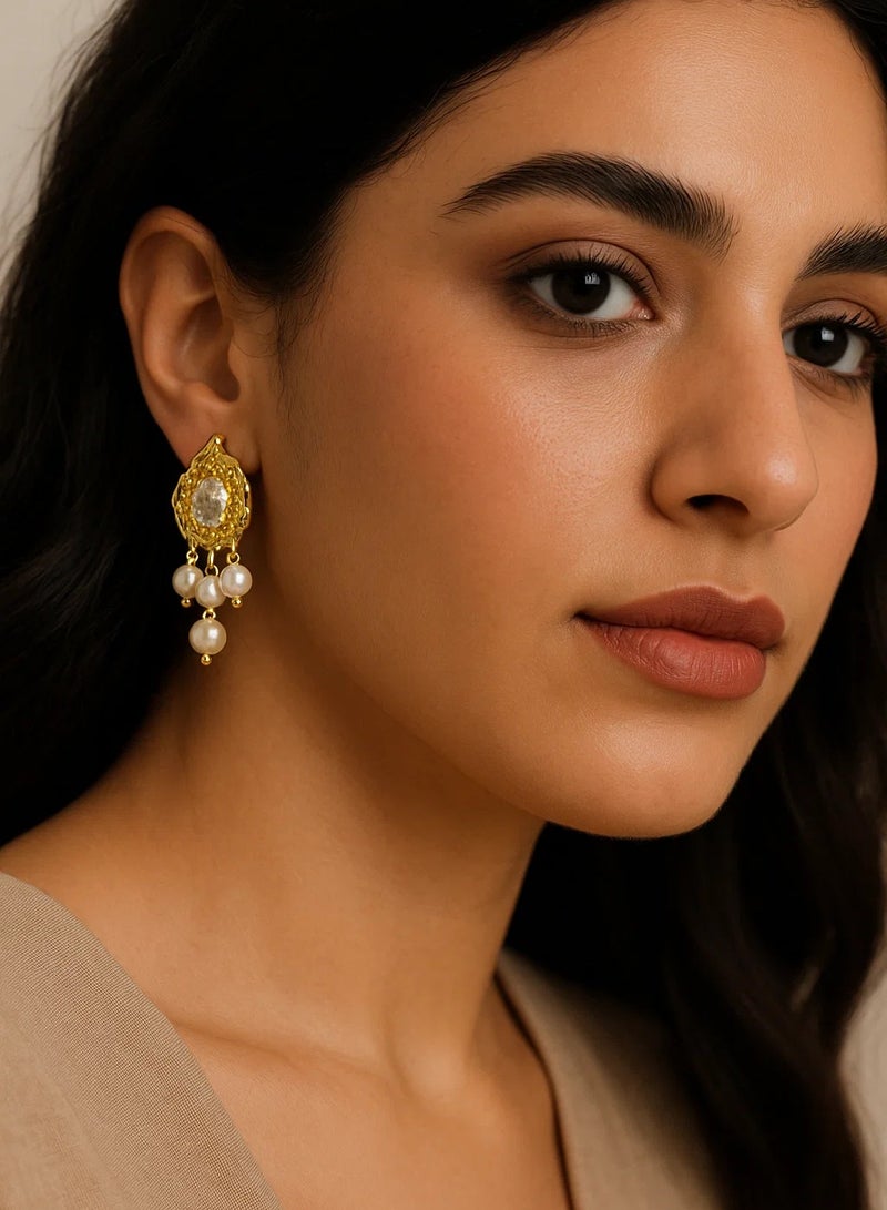 منتجات جديدة : أقراط لؤلؤة المياه العذبة الطبيعية ، أقراط نسائية أنيقة وفاخرة وعصرية - Image 1