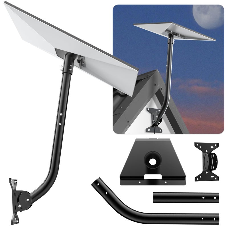Welllifein Gen 3 Starlink Mount Include Starlink Gen 3 Pipe Adapter Adjustable Starlink Gen 3 Mounting Kit for V3 Starlink Standard Dish Zinc Alloy Starlink Gen 3 Mount - Image 2