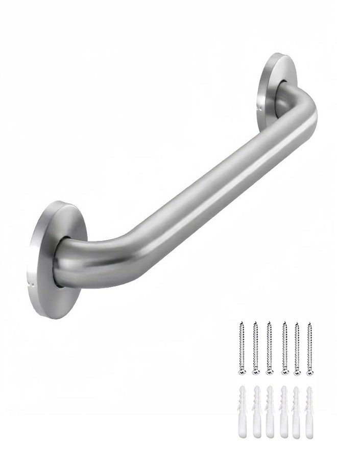 Raemnaky Stainless Steel Bathroom Safety Shower Grab Bar, Anti Slip Bathtubs Grab Bars,Toilet Assist Saft Handle Handrail ADA Compliant 500lbs for Handicap Elderly Senior (Brushed, 12 Inches) - Image 1